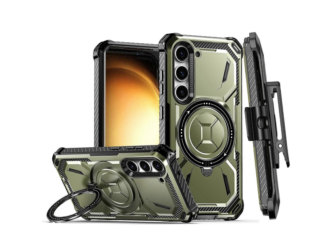 Capa Protetora Armor Series Com Clipe Traseiro Para Samsung Galaxy S23+ 5g