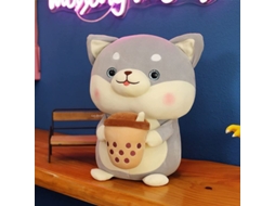 Pelúcia de Cachorro 9 Polegadas Boneca Kawaii de Chá de Leite com Bolhas Fofa