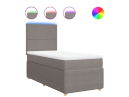 Box Spring Bed, Box Spring Beds Vidaxl Cinzento-acastanhado Tecido (100 X 200 Cm)