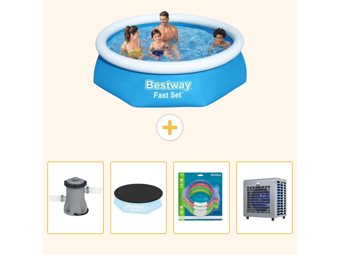 Bestway Piscina Bestway Fast Set Redonda - 244x61 Cm - 5-peças S338