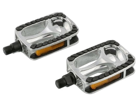 Pedal Set Elegant 9/16 Inch Silver / Black SIMSON