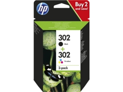Pack X4D37AE 2 TinteirosHP 302 preto + tricolor