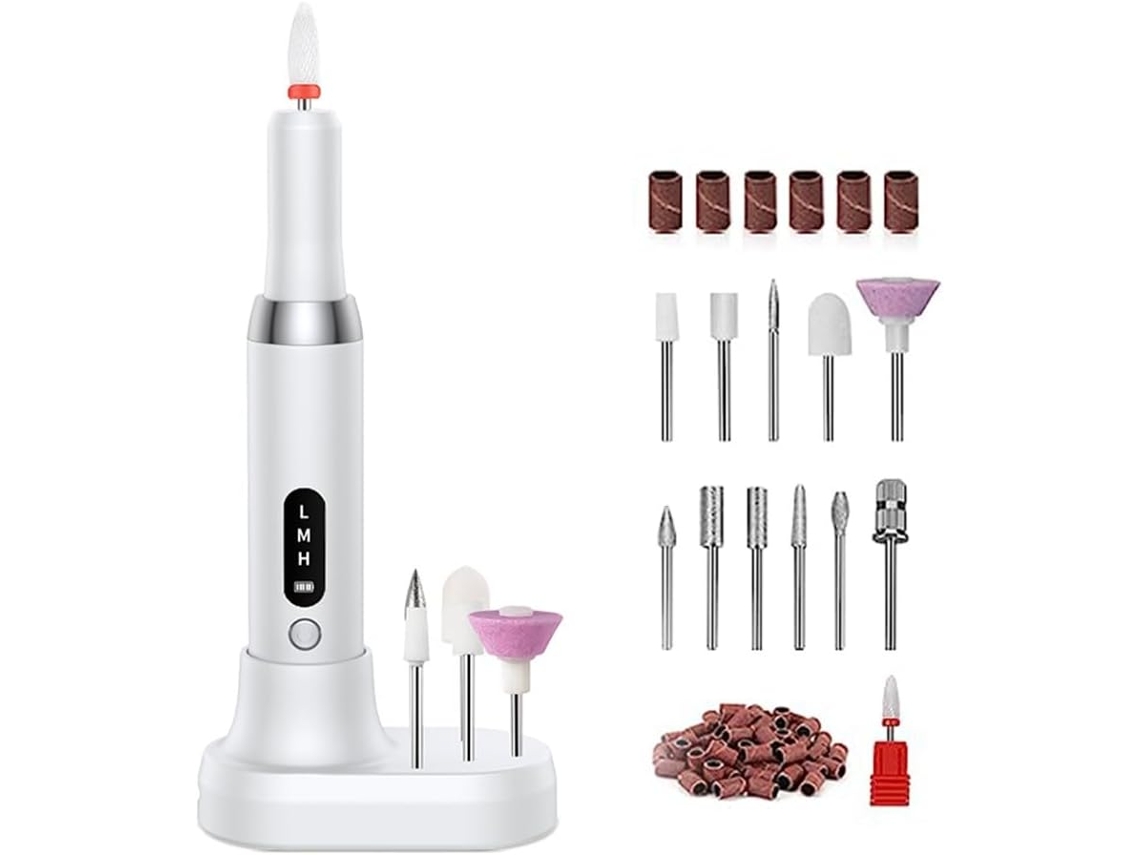 Lixadeira Elétrica Profissional SFUSHOS, para unhas com brocas para desbaste, polimento e remoção