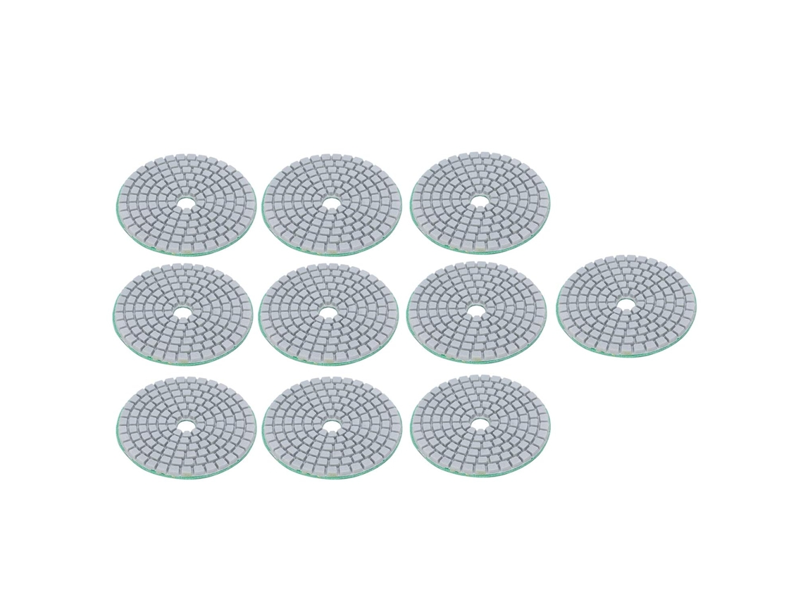 Discos Abrasivos Diamantados De 3 Polegadas, Verdes, Grão 1000, Para Polimento De Concreto E Mármore, 10 Peças.