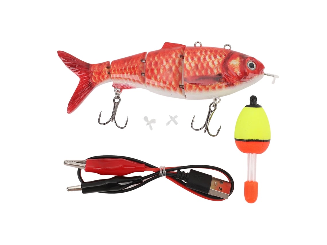 Isca Robótica de Pesca com Led e Propulsores Usb 2024