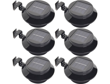 Conjunto de 6 Candeeiros de Parede  LED Preto