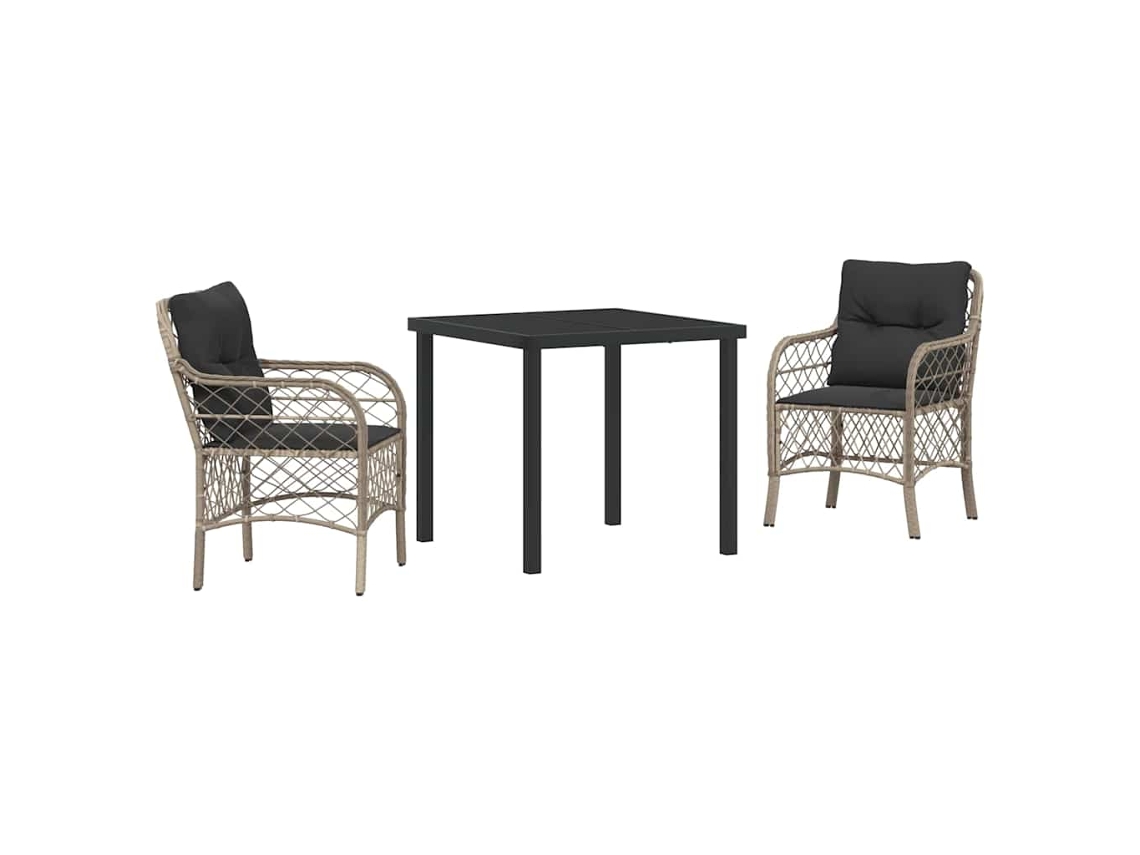 Conjunto de Móveis de Jardim 3 Pcs HARLANV1