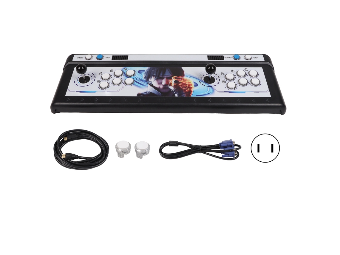 Console de Jogos EOOCOO (suporta Jogos 3d, 4 Jogadores Online)