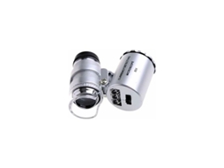 Mini Microscópio com Lupa, 60x de Aumento, para Uso Manual, Ideal para Joias, com Luz Led Uv BRILVIBERA