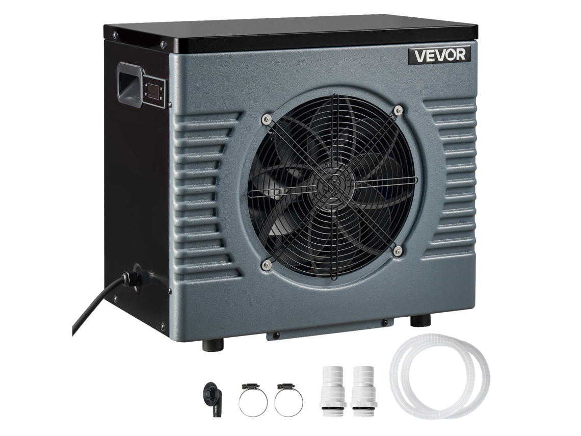 Vevor Bomba De Calor Para Piscina 4160 W, Aquecedor Elétrico Com Potência Nominal Para Piscinas Elevadas De 15 Metros Cúbicos.