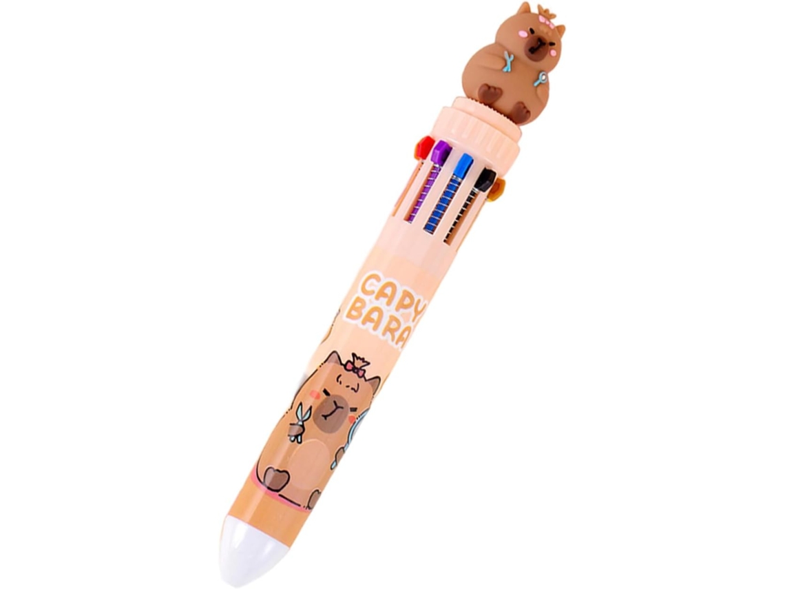 Caneta Esferográfica Multicolorida, 10 Cores, Para Estudantes E