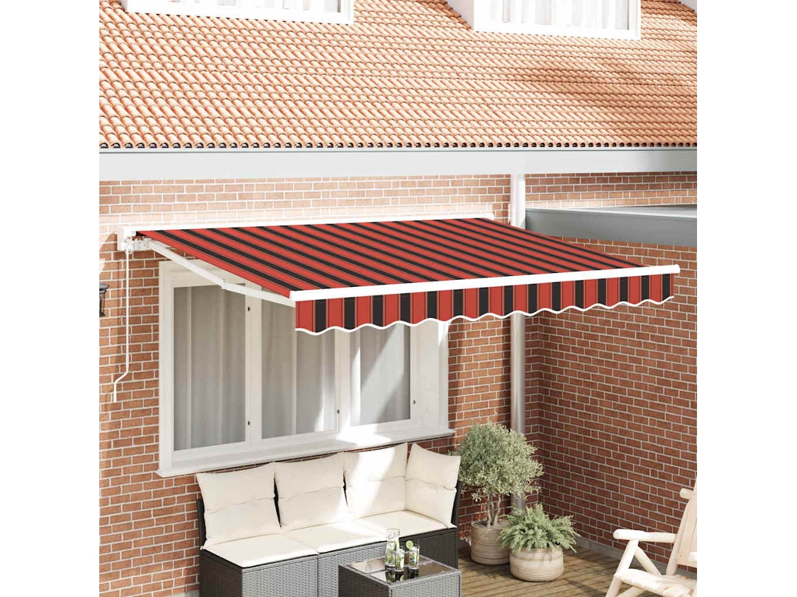 Vidaxl Estrutura De Toldo Laranja E Preto 250 X 200 Cm