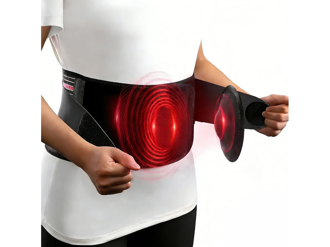 Cinta para Hérnia Umbilical, Suporte Abdominal Ajustável com 2 Almofadas de Compressão Preto HEXINYIGJLY