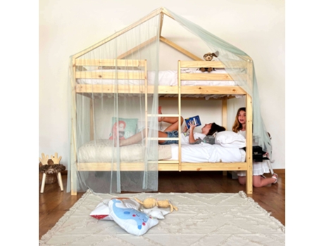 Cobertura do beliche Happy Tulle verde 208x202x98cm