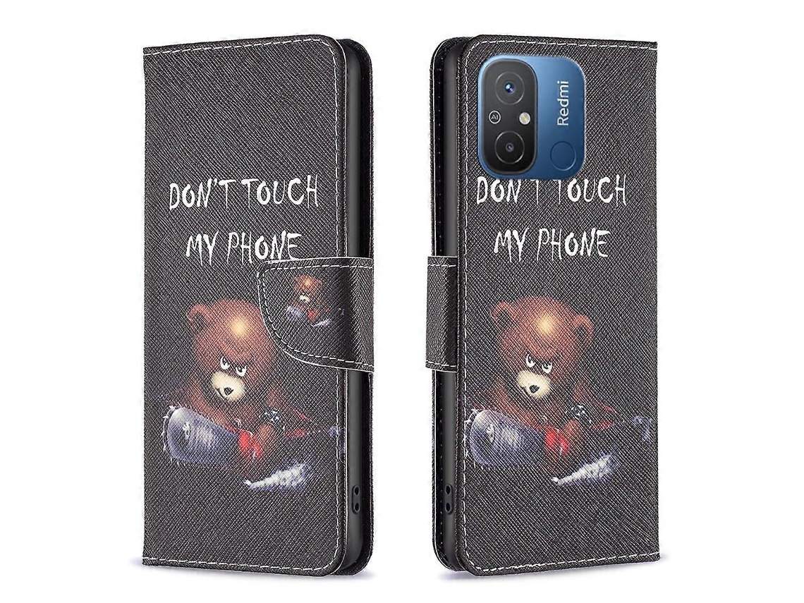 Capa De Couro Com Estampa De Desenho Para Xiaomi Redmi 12c