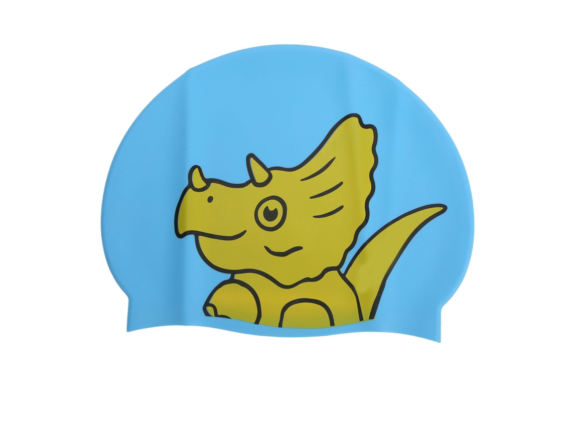Boné Silicone Infantil 3d Dinossauro Azul Proteção Ouvido