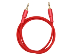 Cabo Aux 3.5mm Macho macho LAXISCREED Vermelho 1m
