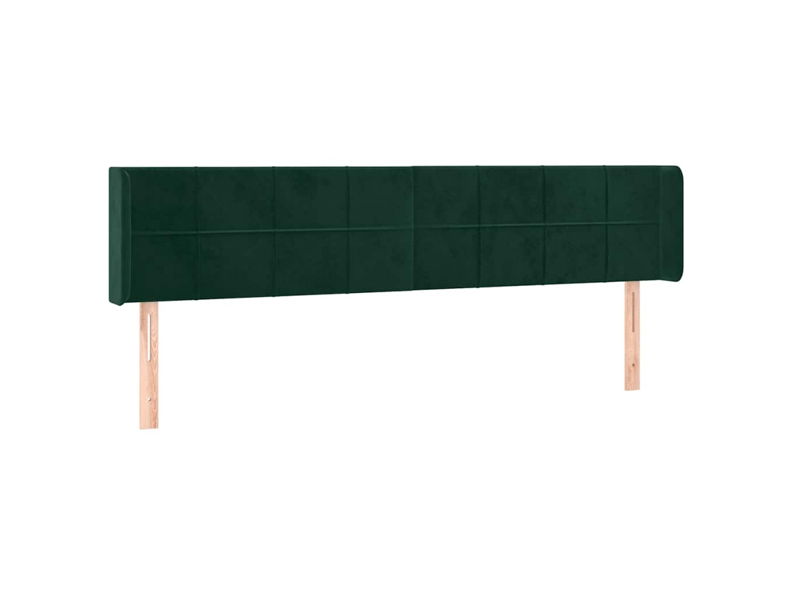 Cabeceira de Cama com Abas Veludo Verde Escuro MAISON EXCLUSIVE (183x16x78 cm)