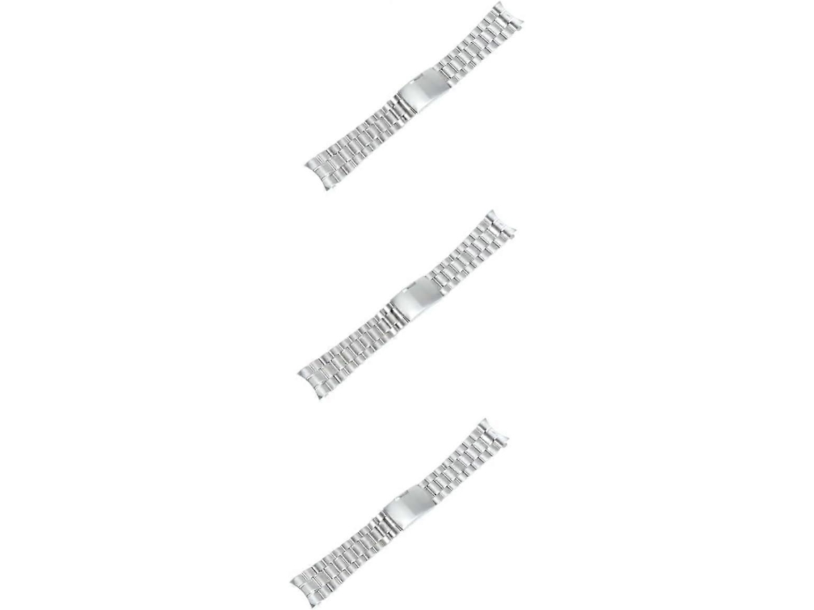 Pulseira De Substituição Para Relógio Inteligente De Aço Inoxidável Prateado De 24 Mm Olysi Shop (pacote Com 3)