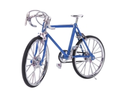 Primerox bicicleta Miniatura de Liga 1:10 para Casinha de Bonecas Acessório Brinquedo Azul Claro