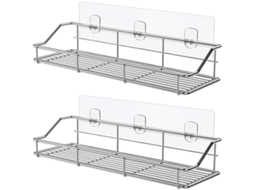 2026-repisa De Baño Adhesiva 2 Pack Estante De Ducha Acero Inoxidable Sus304 Sin Taladro Con 3 Ganchos