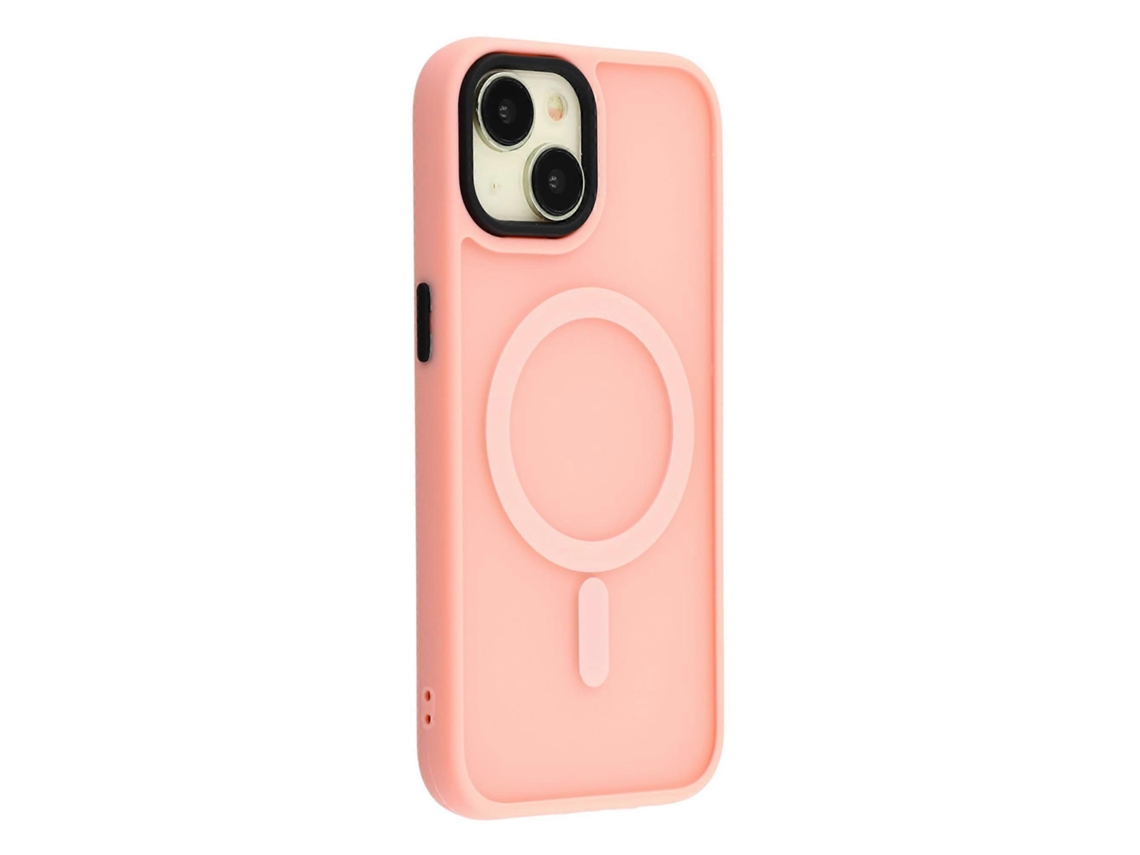 Capa Tkdaddy Para Iphone 15 Plus Compatível Com Magsafe Skin-touch Pc Capa De Tpu Rosa