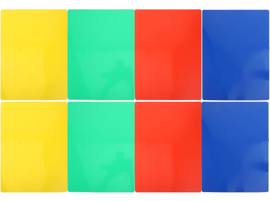 Conjunto De 8 Blocos De Anotações Reutilizáveis, 25 X 35 Cm, Superfície Lisa, Plástico Leve, Cores Vibrantes,