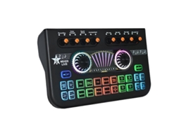 Brilvibera X3 Live Voice Mixer Sound Interface Console, Live Sound Card, Black