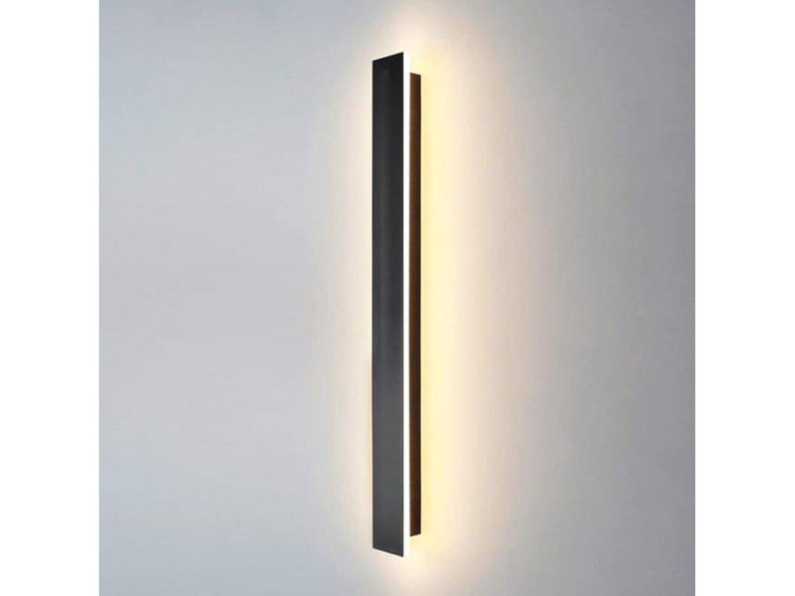 Luminária De Parede Externa Led,preto,12w,3000k Luz Quente,ip65,acrílico E Ferro Btforus