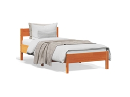Cama Sem Colchão 90x200 Cm Pinho Maciço Castanho mel MAISON EXCLUSIVE
