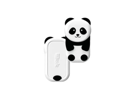 Carteira Fólio Unissexo MONEY WALKIE Sem Contacto Concha Modelo Panda Compacta Fácil Branco