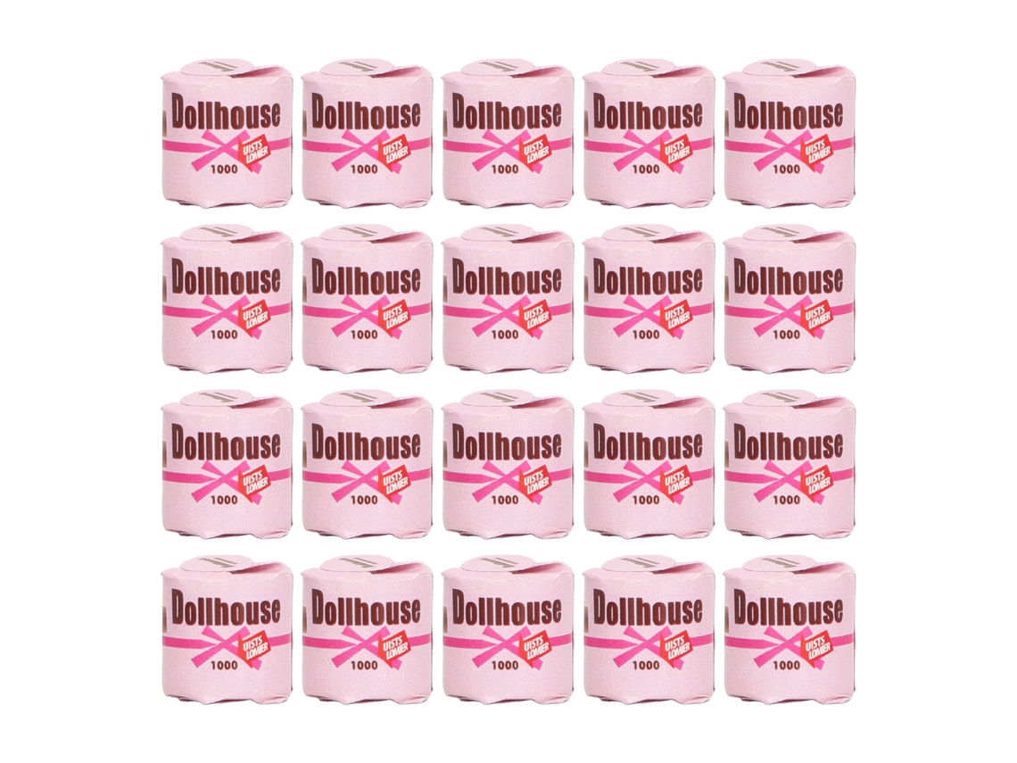 Mali 20pcs Toalhas de Papel Miniatura 1:12 Realistas Acessórios para Casinha de Bonecas Rosa