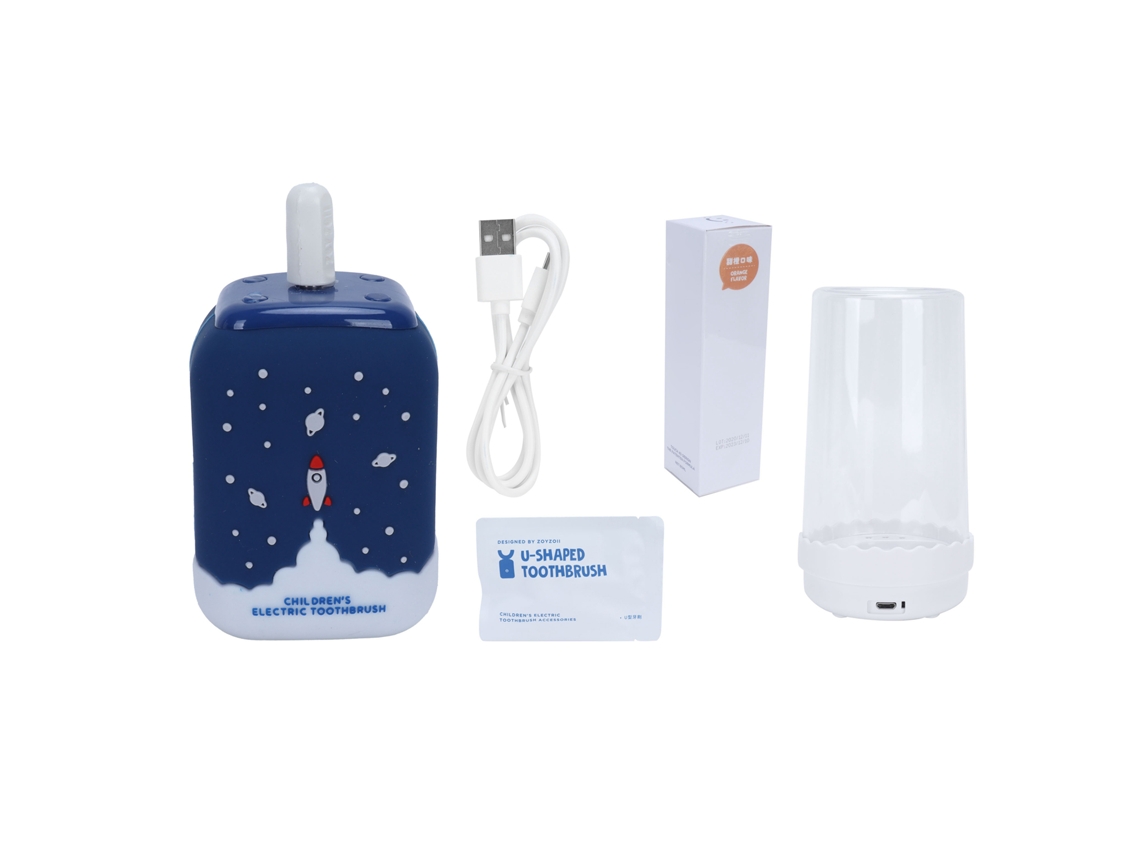 Escova de dentes ultrassônica automática em U carregamento Usb à prova d'água para limpeza conjunto S/MARCA