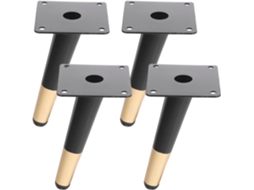 Nuobesty Conjunto De 4 Pés Metálicos Reposição Para Móveis, Cômoda E Mesa Ideal Para Projetos De Montagem Móveis Faça