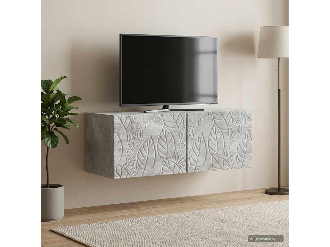 Vidaxl Gabinete De Tv De Parede 59,5 X 41 X 30 Cm Cinzento Cimento