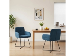 Vidaxl Cadeiras De Jantar 2 Unid. Veludo Azul 59 X 56,5 X 86 Cm