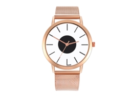 Reloj De Pulsera Analógico De Cuarzo Con Correa De Malla Zhoulianfa Moda Casual (oro Rosa)