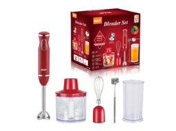Batedeira Elétrica Multifuncional De Mão Para Cozinha, Ideal Papinhas Bebê, Espumador Leite, Espremedor Frutas E Moedor Carne.