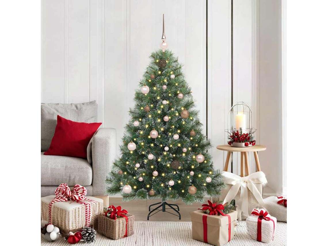 Vidaxl Árvore De Natal Artificial Com 150 Leds Verde 150 Cm Pe E Pvc