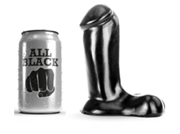 ALL BLACK DILDO REALISTIC 14 CM