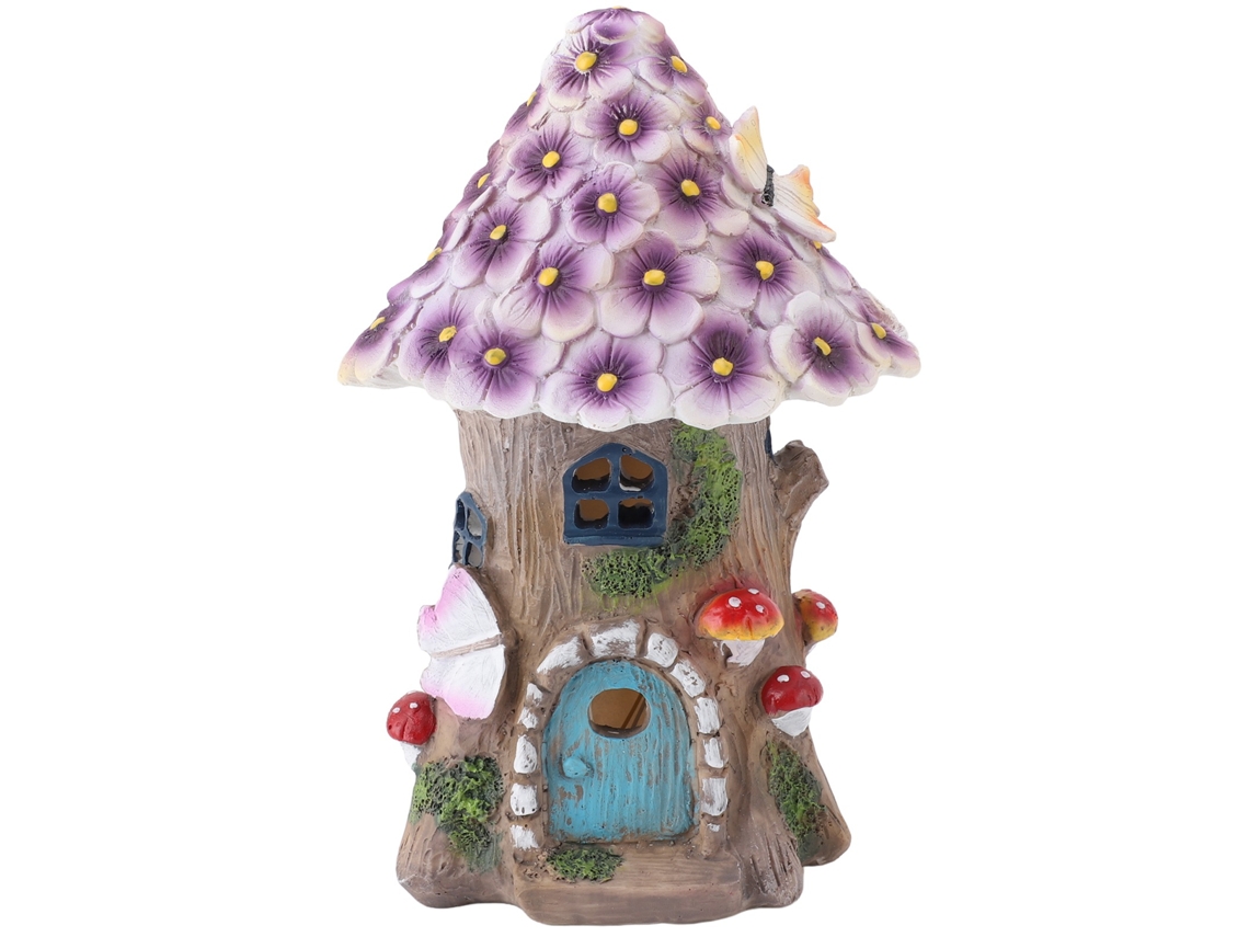 Mushroom House Solar Light Inovador Resina À Prova Dágua Jardim Mushroom House Estátuas Com Luzes Solares Para Jardim Ao Ar Livre Gramado Varanda Qui