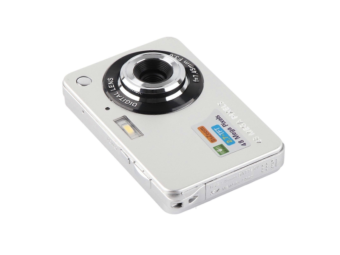 Câmara Digital 4k 48mp Com Ecrã Lcd De 2,7 Polegadas E Zoom 8x, Prateada