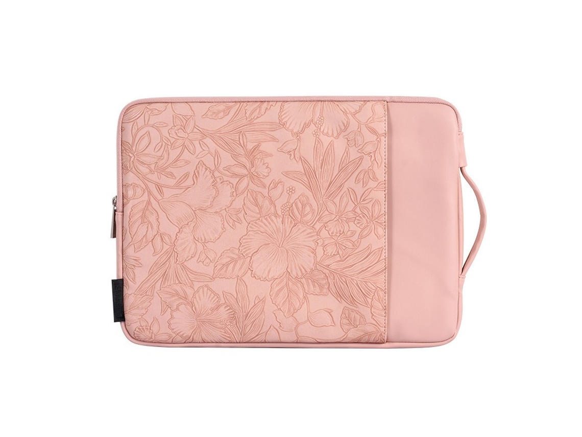Bolsa Para Portátil Czhhmart Em Material Pu, Compatível Com Notebooks De 15 Polegadas Rosa