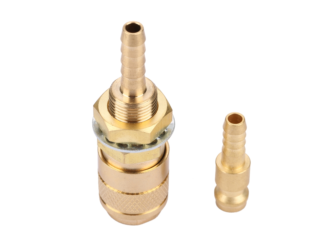 Conector Rápido M6 Para Gás E Água Para Soplete Mig Tig, Adaptador De Soldagem, Ouro