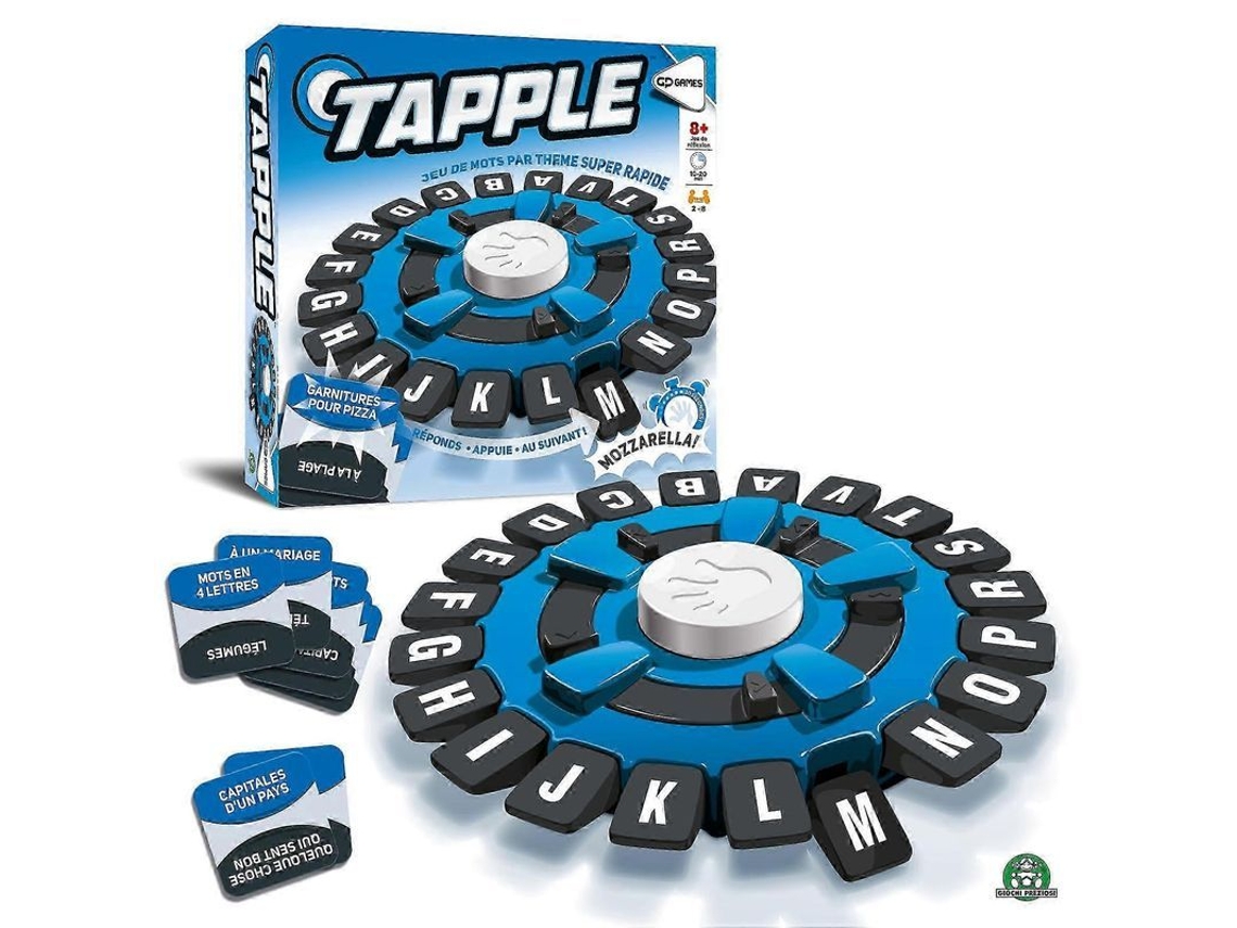 Tap01 Jogo de Palavras Eletrônico para Reflexos Rápidos, 2 a 8 Jogadores, Faixa Etária 8+ CHARM