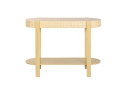 Mesa de Consola ALEXANDRA HOUSE LIVING em metal e vidro, 112x40x81,5cm
