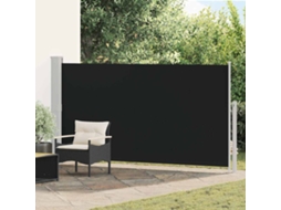 Vidaxl Toldo Lateral Retrátil Para Pátio 170x300 Cm Preto