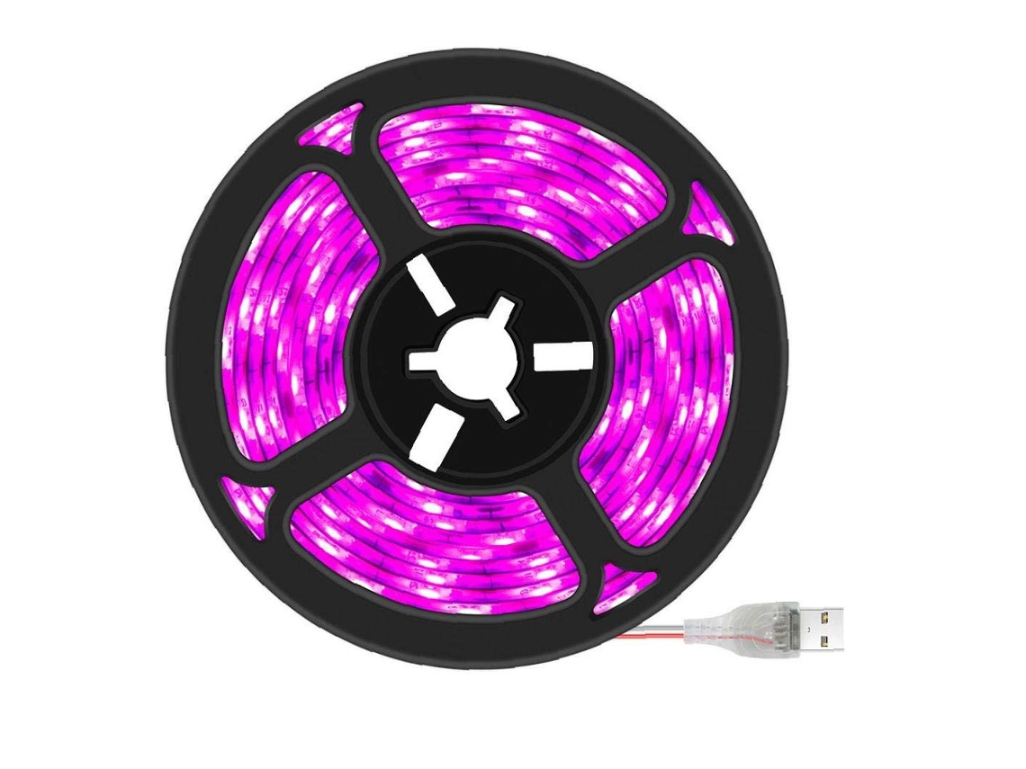 Fita De Led Para Plantas, Lâmpada Para Crescimento De Plantas De Espectro Completo, Usb À Prova Dágua Slowmoose (3 M)