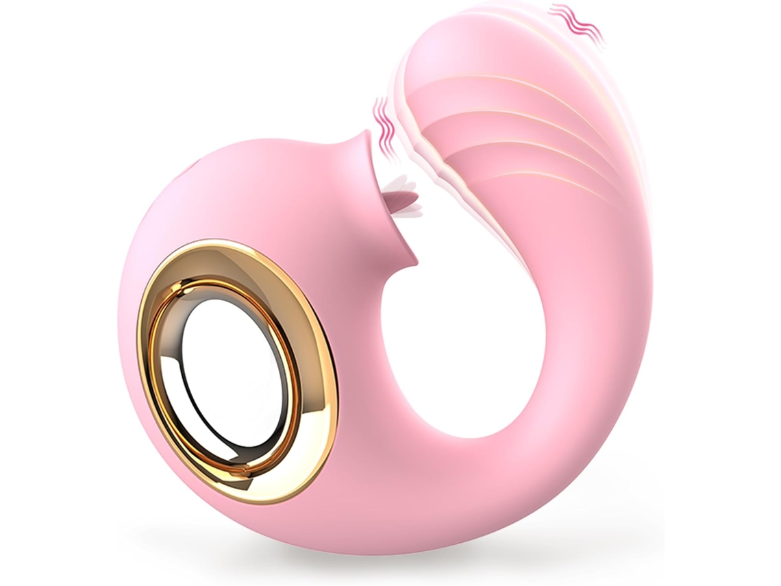 Vibrador De Ponto G Com 12 Modos De Vibração E Lambida De Língua, Brinquedo Sexual Anal E Clitoriano Com Dupla Estimulação