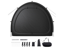 Barraca de Acampamento para Bicicletas, Impermeável em Formato Leque 1706x2011x792mm com Janela Ventilada, Fibra Vidro Alta Resistência e Zíperes